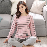 Women Clothes for Autumn winter Pajamas Sets O-Neck Sleepwear Lovely Rabbit Pijamas Mujer Long Sleeve Cotton Sexy Pyjamas Female