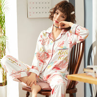 Women Clothes for Autumn winter Pajamas Sets O-Neck Sleepwear Lovely Rabbit Pijamas Mujer Long Sleeve Cotton Sexy Pyjamas Female