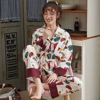Women Clothes for Autumn winter Pajamas Sets O-Neck Sleepwear Lovely Rabbit Pijamas Mujer Long Sleeve Cotton Sexy Pyjamas Female