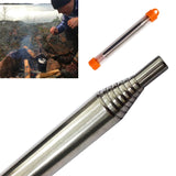 Tools Outdoor Cooking Survival Blow Fire Tube Portable Fire Starter Retractable Stainless Steel Camping Survival Blow Fire Tube