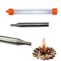 Tools Outdoor Cooking Survival Blow Fire Tube Portable Fire Starter Retractable Stainless Steel Camping Survival Blow Fire Tube