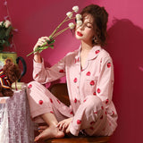 Women Clothes for Autumn winter Pajamas Sets O-Neck Sleepwear Lovely Rabbit Pijamas Mujer Long Sleeve Cotton Sexy Pyjamas Female