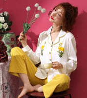 Women Clothes for Autumn winter Pajamas Sets O-Neck Sleepwear Lovely Rabbit Pijamas Mujer Long Sleeve Cotton Sexy Pyjamas Female