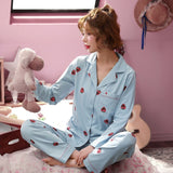 Women Clothes for Autumn winter Pajamas Sets O-Neck Sleepwear Lovely Rabbit Pijamas Mujer Long Sleeve Cotton Sexy Pyjamas Female