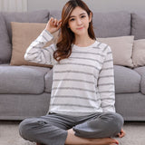 Women Clothes for Autumn winter Pajamas Sets O-Neck Sleepwear Lovely Rabbit Pijamas Mujer Long Sleeve Cotton Sexy Pyjamas Female