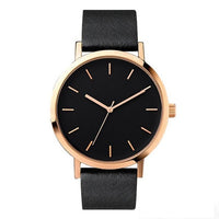 Women Lady Watches Minimalist Style Leather Band Stainless Steel Analog Quartz Wristwatch Female Casual Watch Girl's Gift 2019