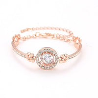 XIUFEN New Women Bangles Silver Gold Color Simple Elegant Shinning Rhinestone Bracelet Female Jewelry