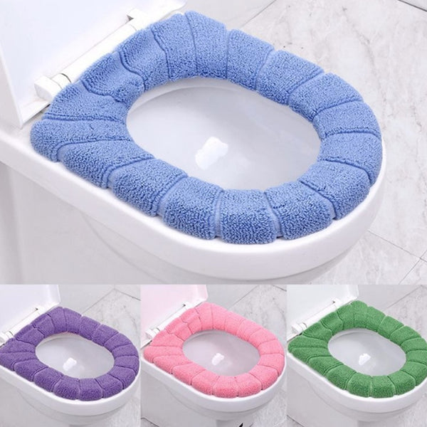 Universal Soft Heated Washable Toilet Seat Mat Set for Home Decor Closestool Mat Seat Case Warmer Toilet Lid CoverAccessories