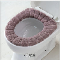 Universal Soft Heated Washable Toilet Seat Mat Set for Home Decor Closestool Mat Seat Case Warmer Toilet Lid CoverAccessories